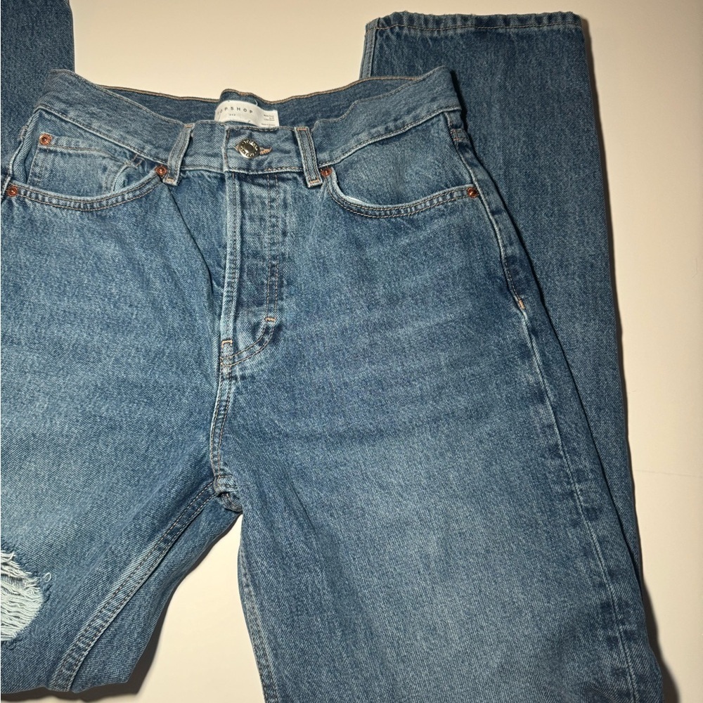 Topshop dad jeans size waist 28
